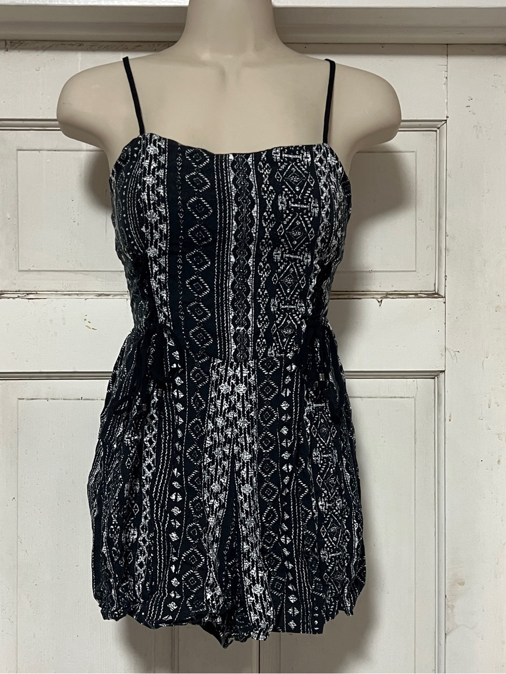 Haute Monde Black & White Printed Romper S